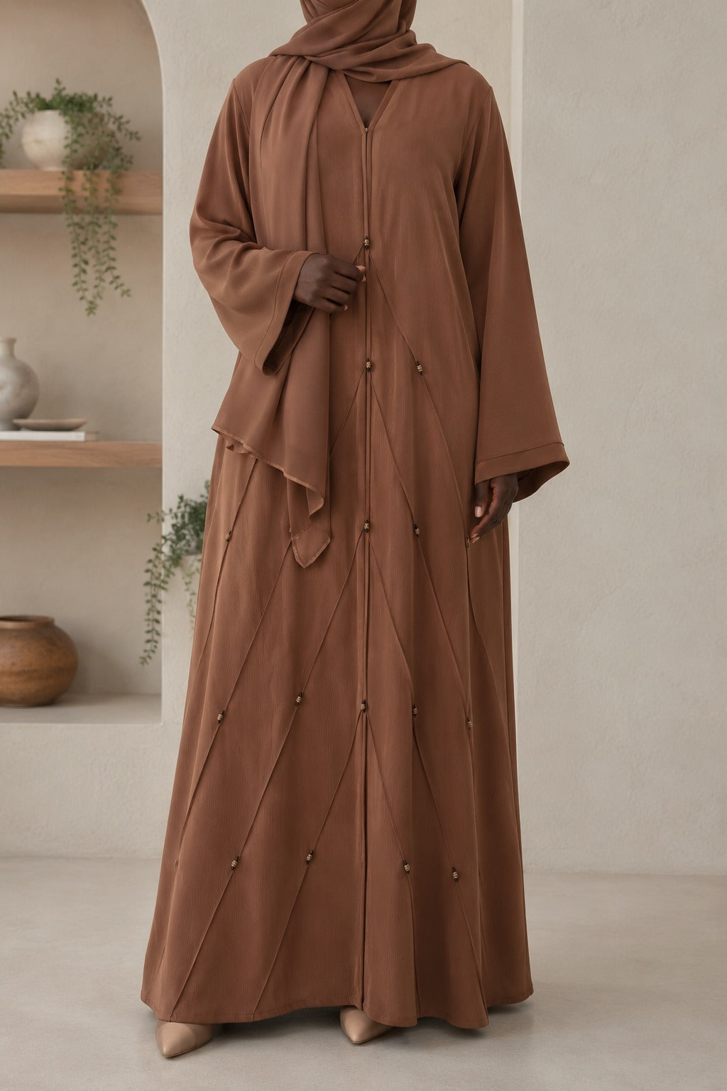 Caramel Starbust Abaya Set