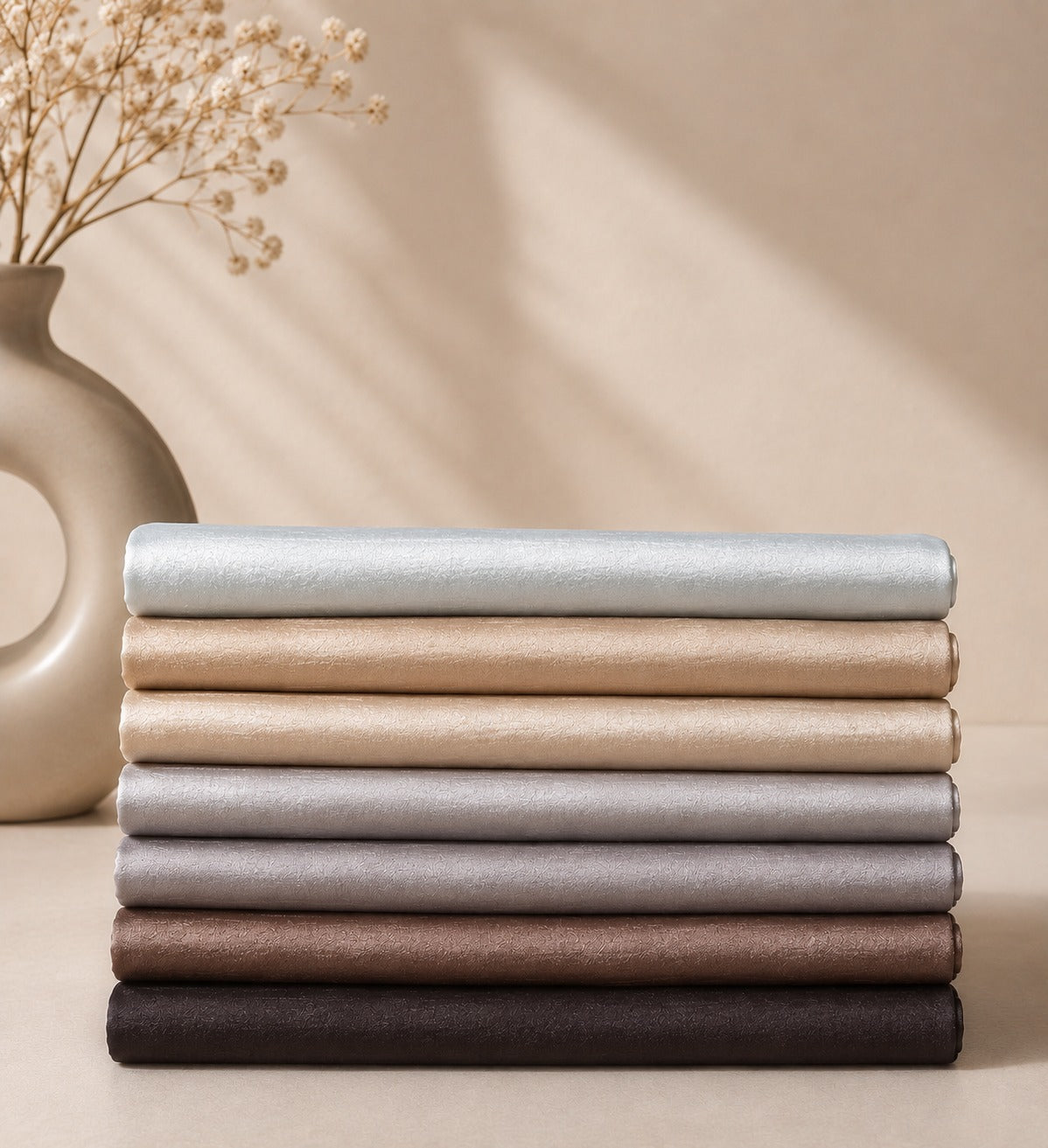 Crinkled Satin Chiffon Scarf
