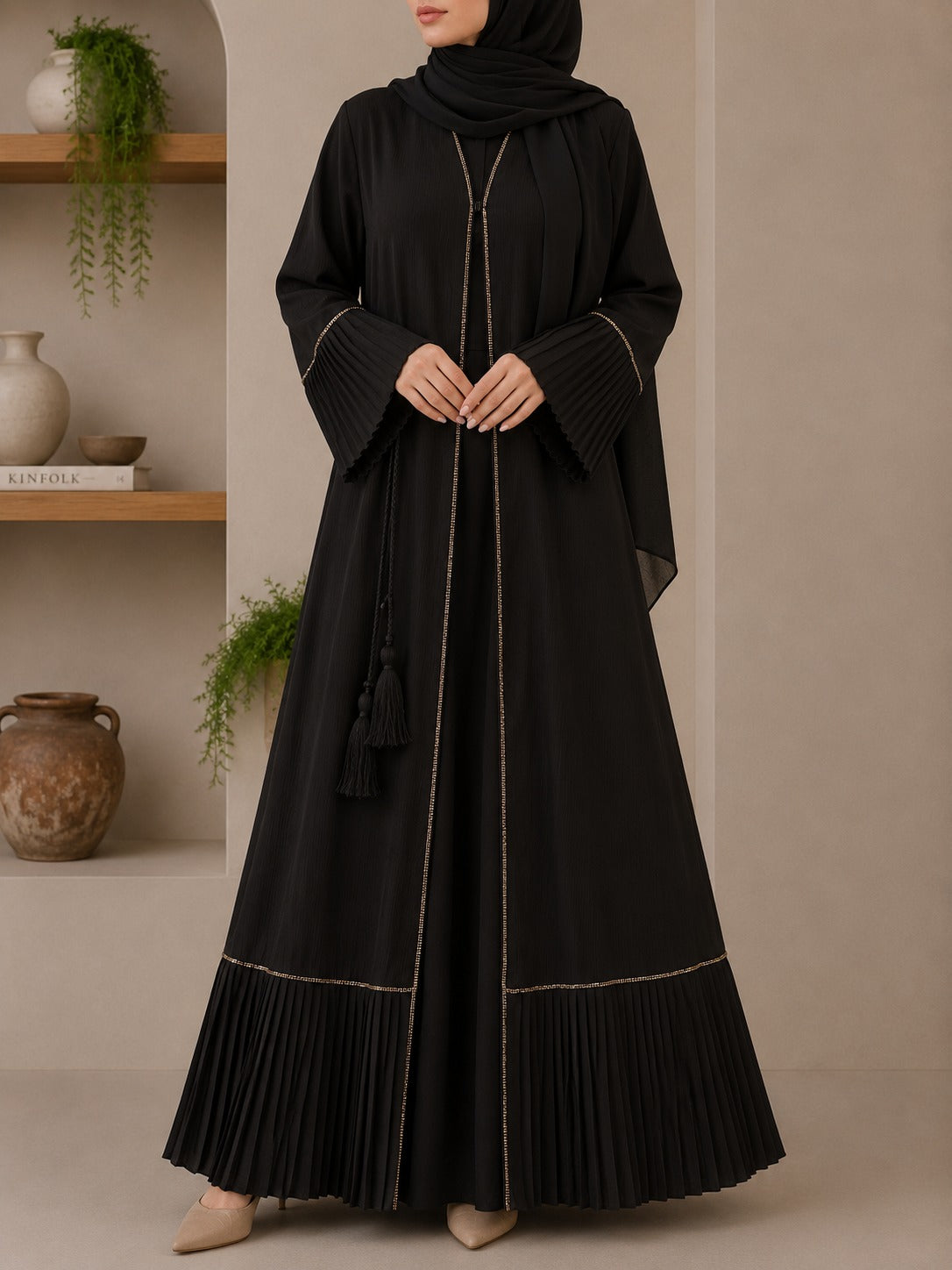 Eclipse Pleat Abaya Set