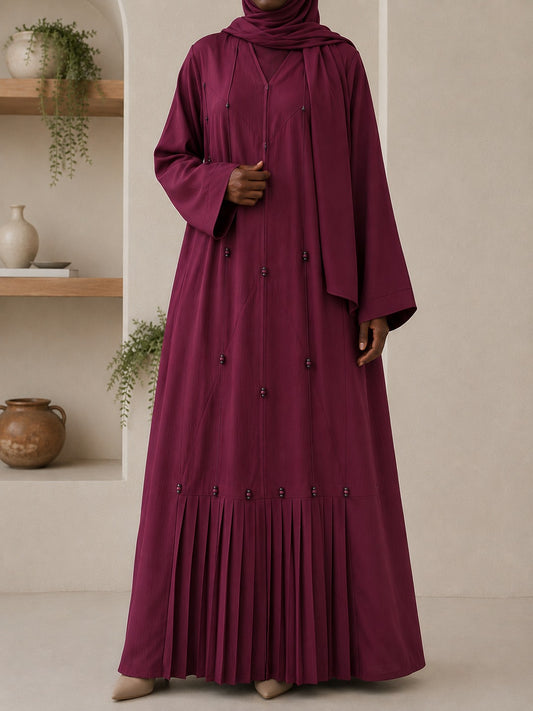 Mulberry Pleat Abaya Set