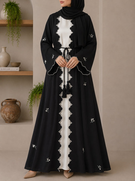 Noir Cloud Abaya Set