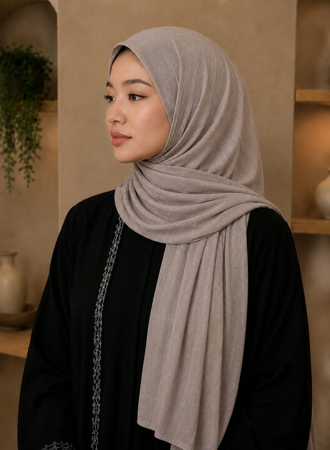 Woven Block Jersey Hijab