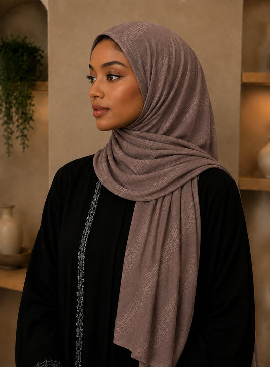 Woven Etched Jersey Hijab